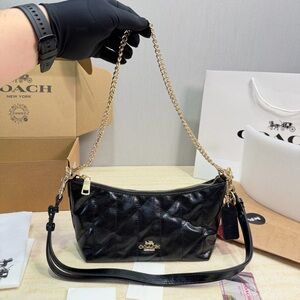 Coach black underarm handbag
